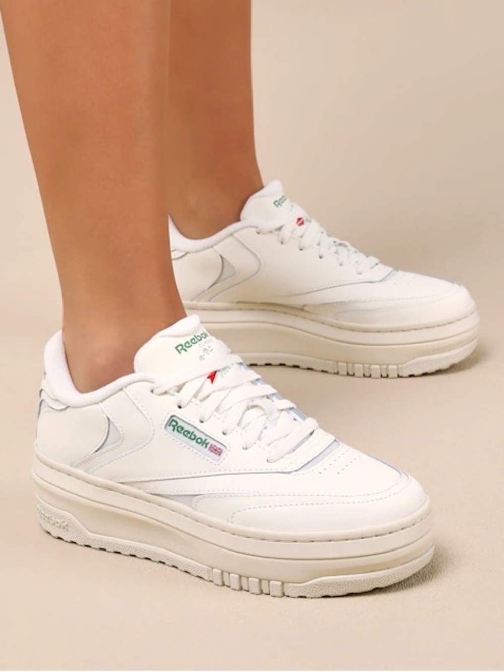 Reebok Club C Extra Platform Sneakers, Size 5.5